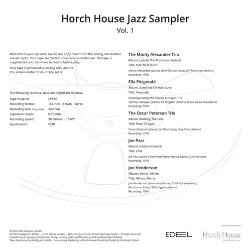 Horch House Jazz Sampler  Vol. 1
